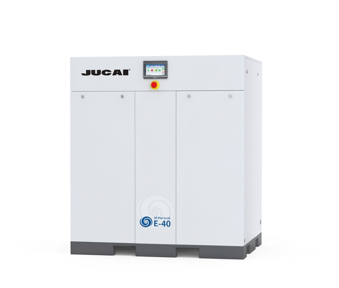 32kW 3.2m³/min Oil-free scroll air compressor E-40 Silent food and beverage medical laboratory air compressor